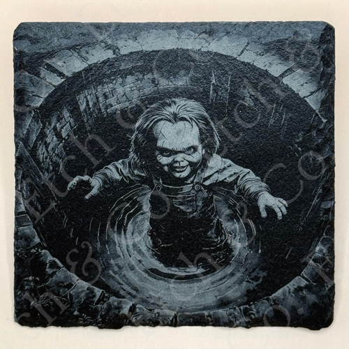 Slate Coasters _ Halloween Horror