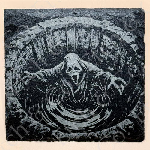 Slate Coasters _ Halloween Horror